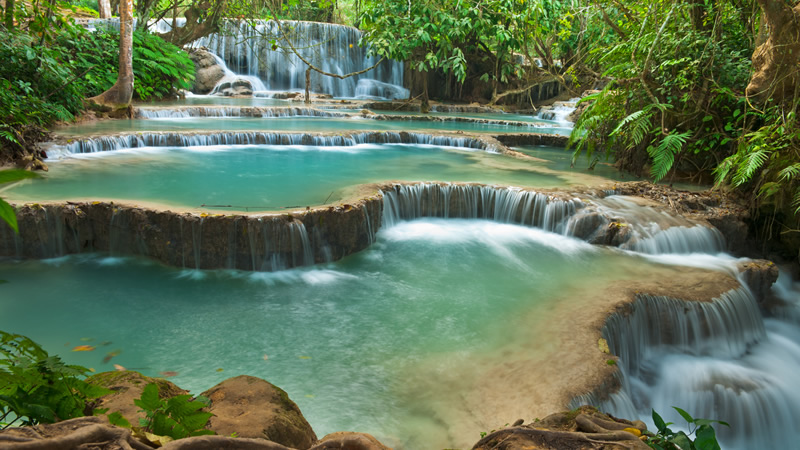 Laos-kuang-si-Wasserfälle