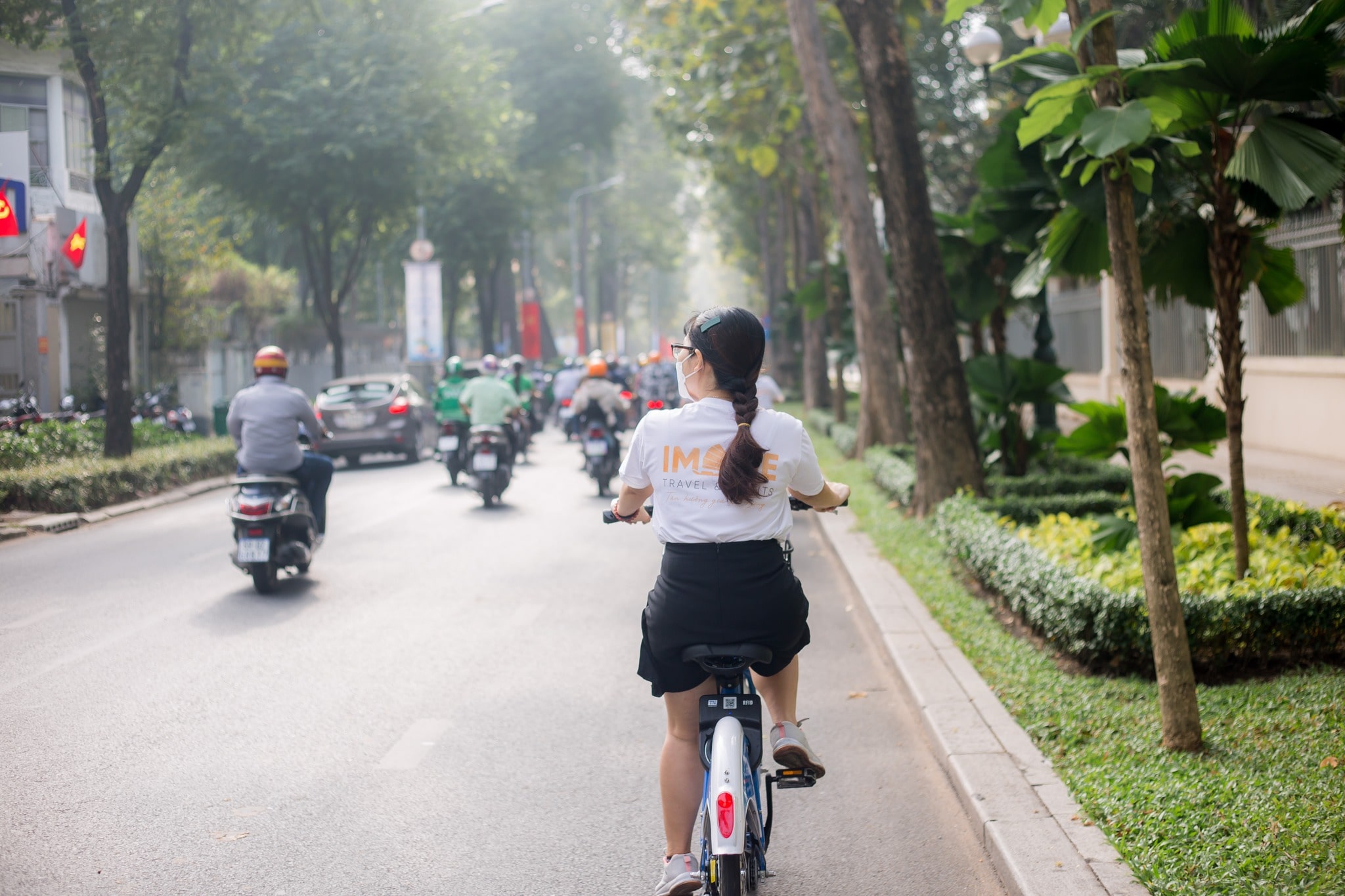 Nehmen Sie am Fahrradfahren teil, um die Umwelt zu schützen